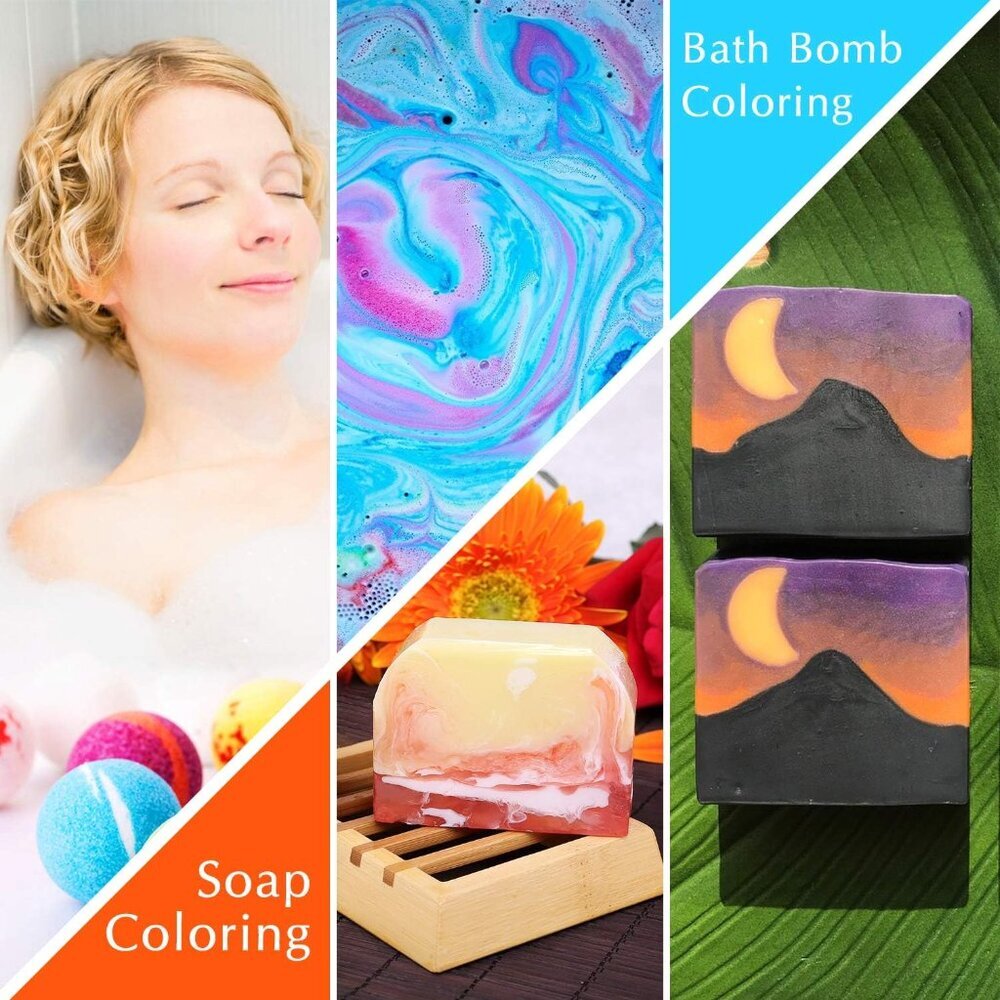12 Pieces Bath Bomb Mold Set with 12 Soap Dye, Shrink Wrap Bags - DIY Bath Bombs - Picture 4 of 7